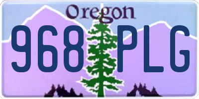 OR license plate 968PLG
