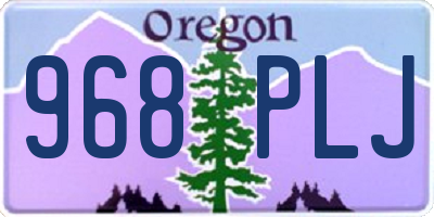 OR license plate 968PLJ