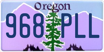 OR license plate 968PLL