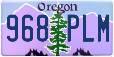 OR license plate 968PLM