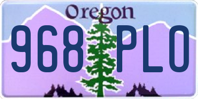 OR license plate 968PLO