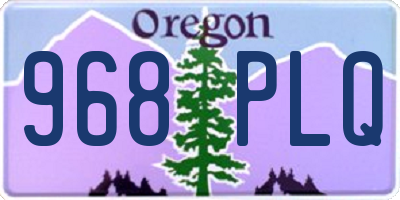 OR license plate 968PLQ