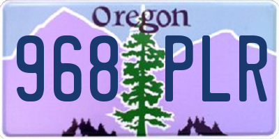 OR license plate 968PLR