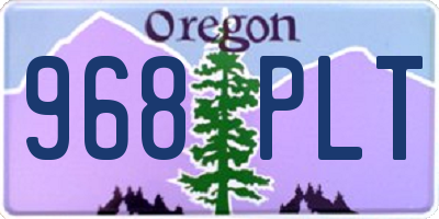 OR license plate 968PLT