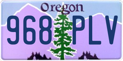 OR license plate 968PLV