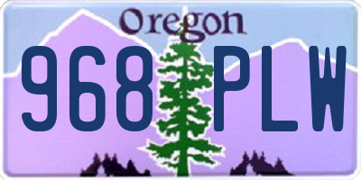 OR license plate 968PLW