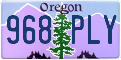 OR license plate 968PLY