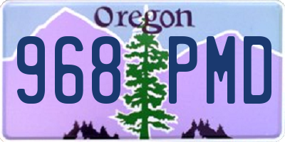 OR license plate 968PMD