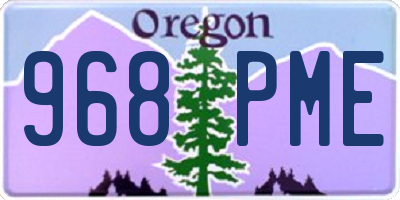 OR license plate 968PME