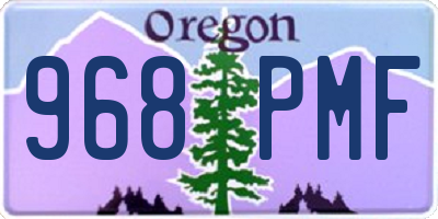 OR license plate 968PMF