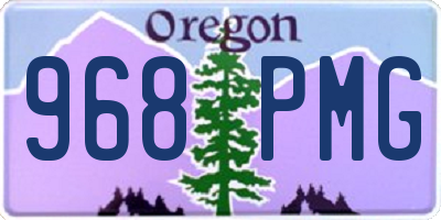 OR license plate 968PMG