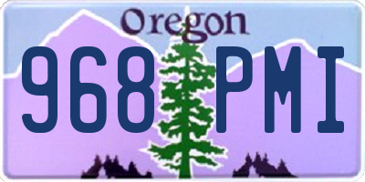 OR license plate 968PMI