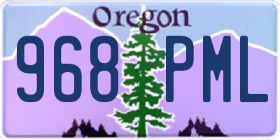 OR license plate 968PML