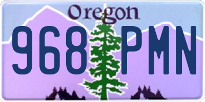 OR license plate 968PMN