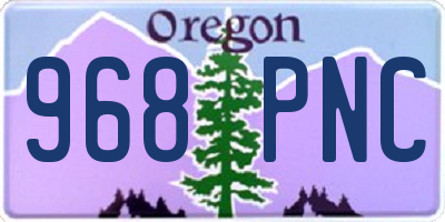 OR license plate 968PNC