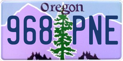OR license plate 968PNE