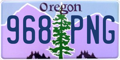 OR license plate 968PNG