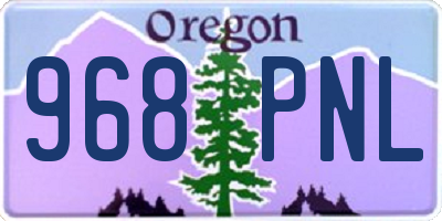 OR license plate 968PNL