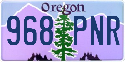 OR license plate 968PNR