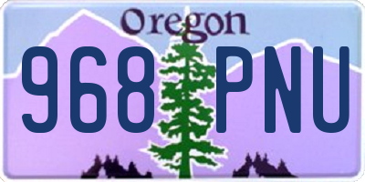 OR license plate 968PNU
