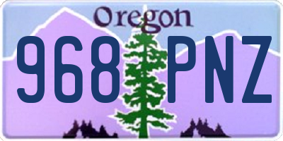 OR license plate 968PNZ