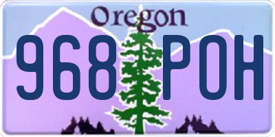 OR license plate 968POH