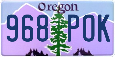 OR license plate 968POK