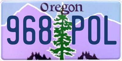 OR license plate 968POL