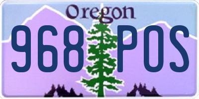 OR license plate 968POS