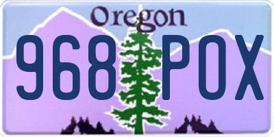 OR license plate 968POX