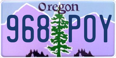 OR license plate 968POY