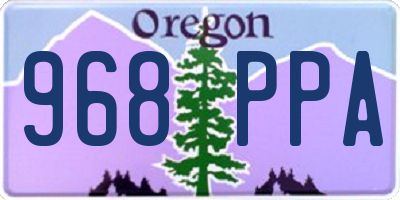 OR license plate 968PPA