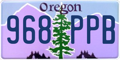 OR license plate 968PPB