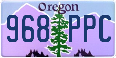 OR license plate 968PPC