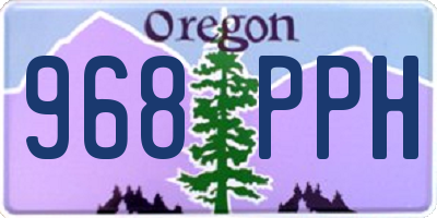 OR license plate 968PPH