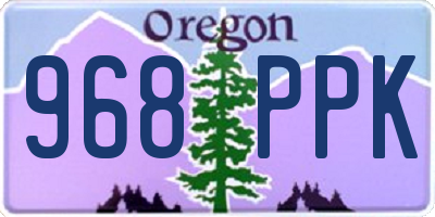 OR license plate 968PPK