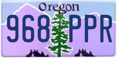 OR license plate 968PPR