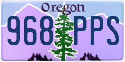 OR license plate 968PPS