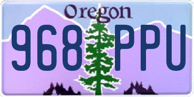 OR license plate 968PPU