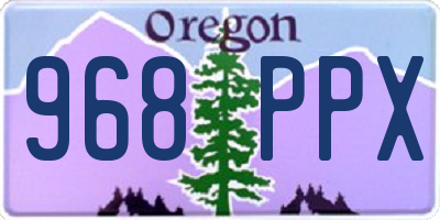 OR license plate 968PPX