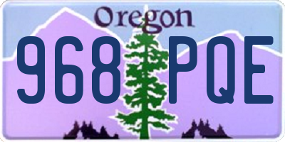 OR license plate 968PQE