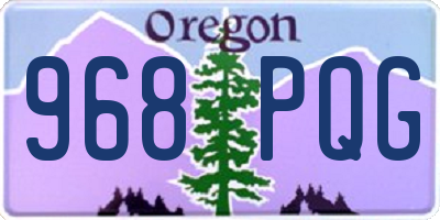 OR license plate 968PQG