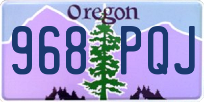 OR license plate 968PQJ