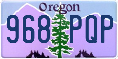 OR license plate 968PQP