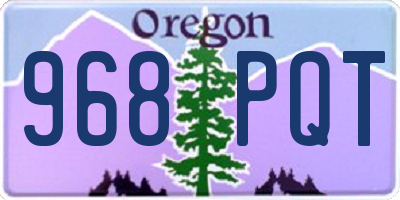 OR license plate 968PQT
