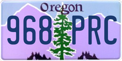 OR license plate 968PRC