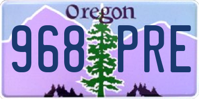 OR license plate 968PRE