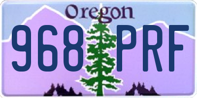 OR license plate 968PRF