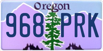 OR license plate 968PRK