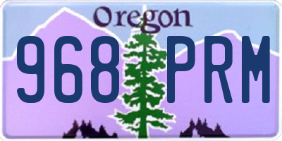 OR license plate 968PRM